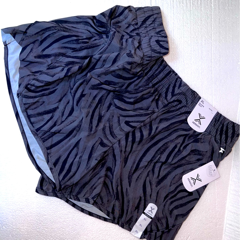 Xersion Black Cheetah Running Shorts